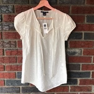 Boho dot embroidered top